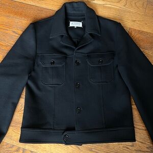 Maison Martin Margiela Black Men’s Wool-Blend Jacket